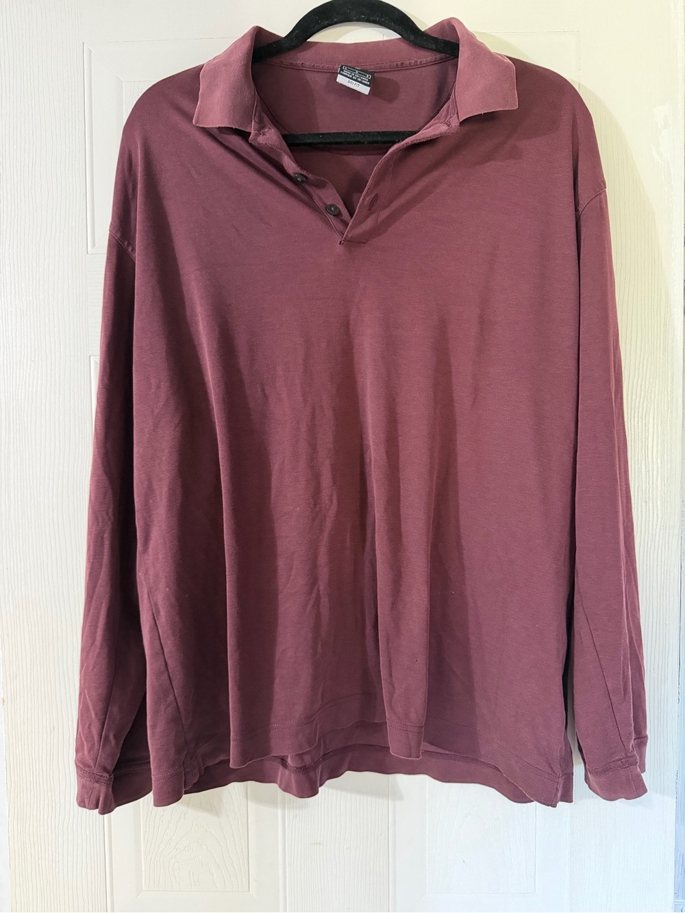 Nike Long-Sleeve Polo Shirt - Burgundy